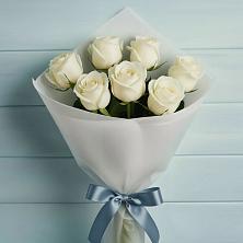 Букет 7 Белых роз Эдлесс Лав в Самашки