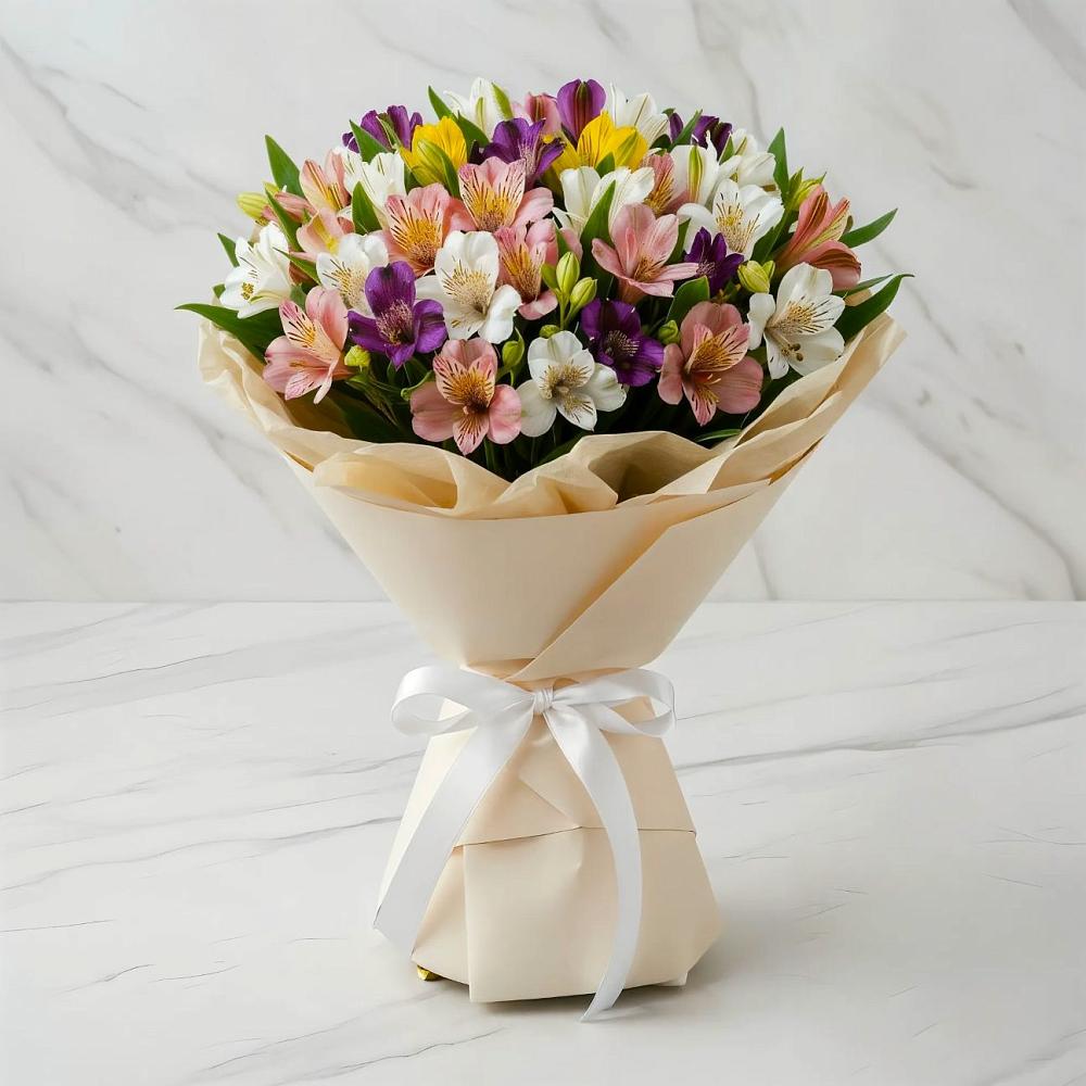 Букет цветов из: Альстромерии в Самашки