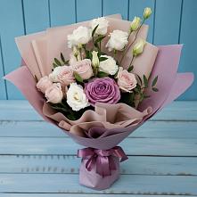 Букет цветов из:  Розы и Лизиантусы в Самашки