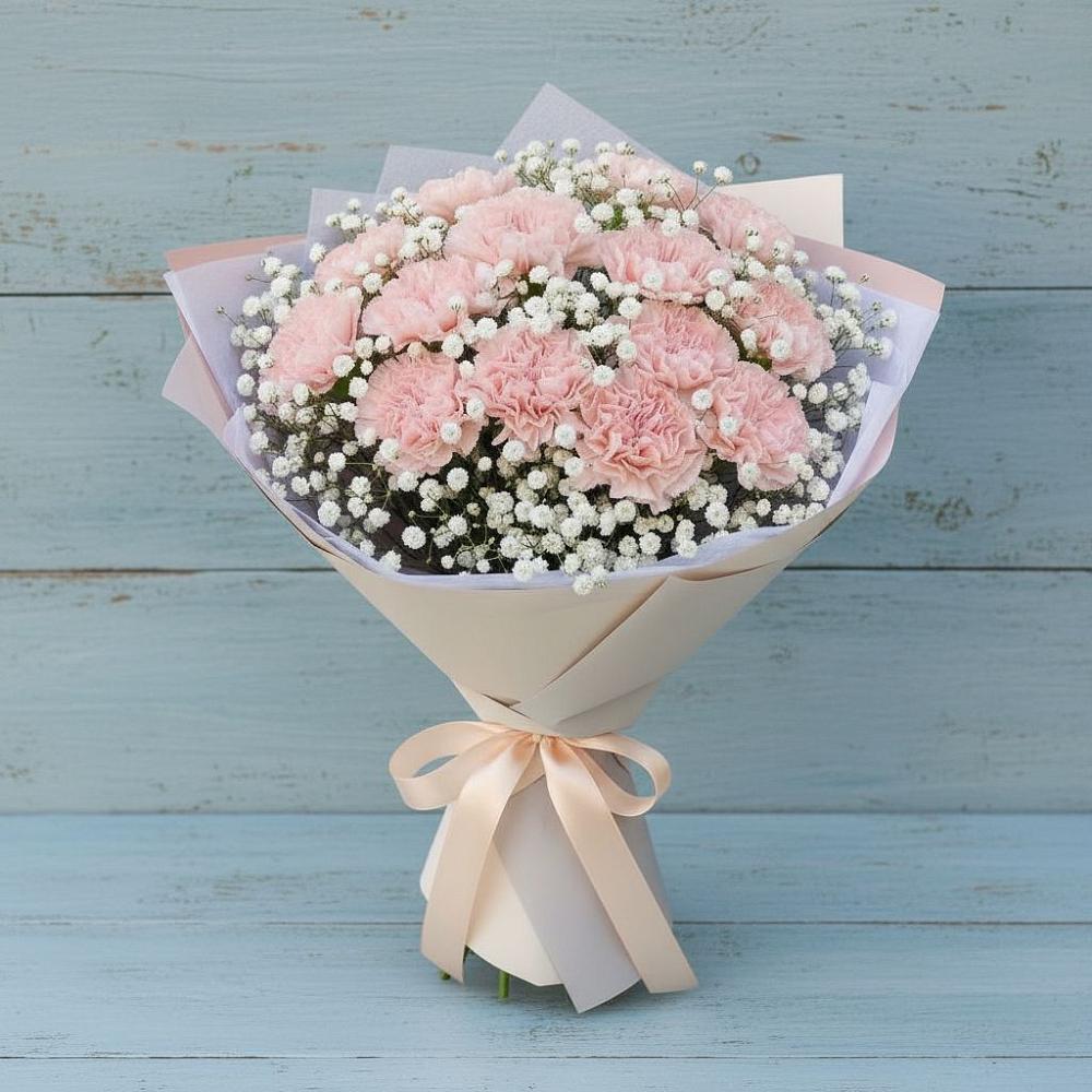 Букет цветов из: Гвоздики в Самашки