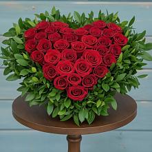 Цветочная композиция из Розы в виде сердца #REPLACE_PRED# Самашки