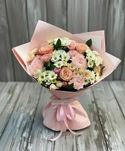 Букет цветов из:  Гвоздики, Розы и Хризантемы в Самашки