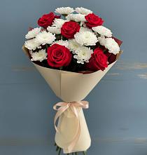 Букет цветов из:  Розы и Хризантемы в Самашки