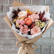 Букет цветов из:  Гвоздики, Хризантемы и Розы в Самашки