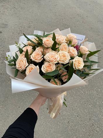 Букет Кремовые розы Латте в Самашки