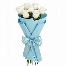 Букет 7 белых роз Проуд в Самашки