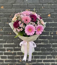 Букет цветов из:  Герберы и Хризантемы в Самашки