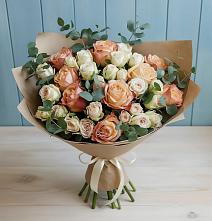 Букет цветов из:  Альстромерии и Розы в Самашки